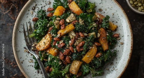 Fresh autumn salad featurin...