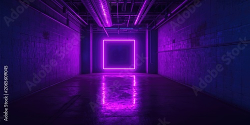 Synthwave glowing neon rect...