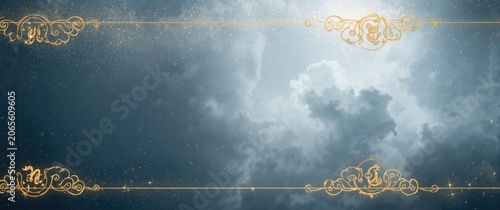 Decorative golden borders a...