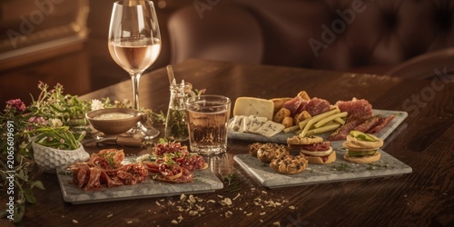 Selection of appetizers pai...