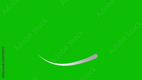 Animated silver drop of liquid moving. Fluid effect. Looped video. Vector illustration isolated on green background. 