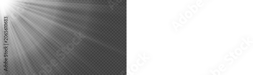 Tableau sur toile PNG transparent sunlight special lens flare light effect