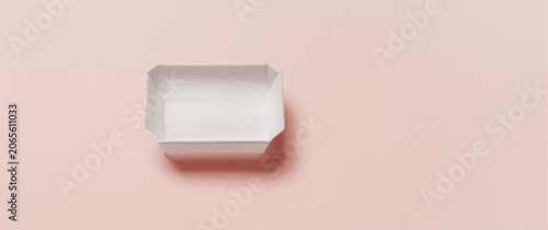 Empty white takeout food co...