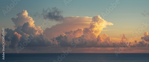 Sunset sky with dramatic cl...