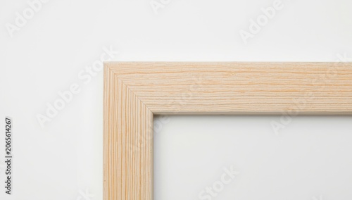 white wood frame with unfin...