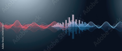 Digital sound wave graphic ...