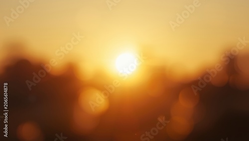 Sunset with blurred backgro...