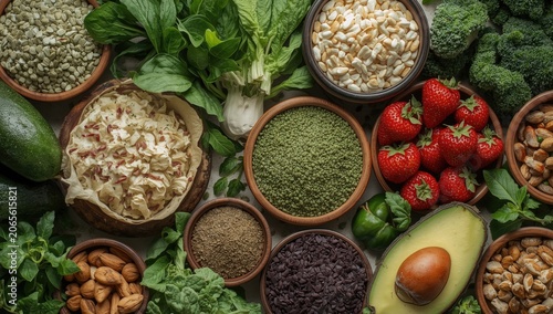 Fresh vegetables, herbs, an...