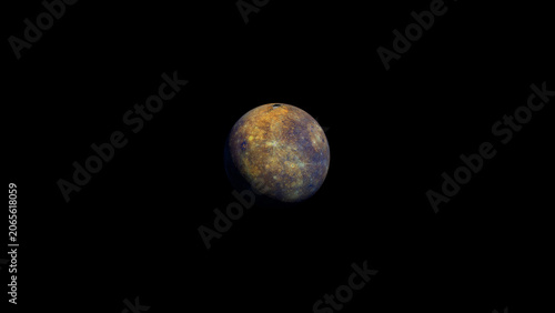 Planet plutıo and space. 3d illustration
