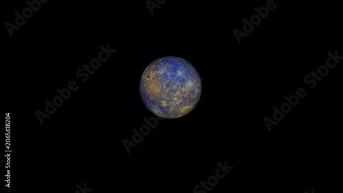 Planet plutıo and space. 3d illustration