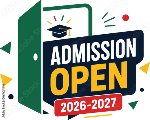 Obraz na plátně Admission open banner for 2026-2027 academic year and Back to School 2026, Back