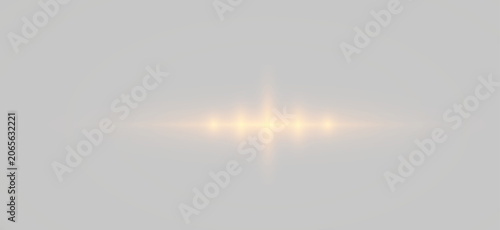 A glowing orange-gold light line stretches across the frame with rich radiant warmth and smooth luminous shine. Tiny sparkling particles float around the beam. Perfect for elegant overlays and transpa