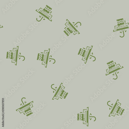 Cuadro en lienzo sink towel rack glyph vector seamless pattern