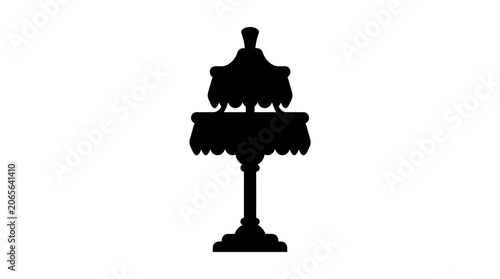 Silhouette of ornate trophy cup.