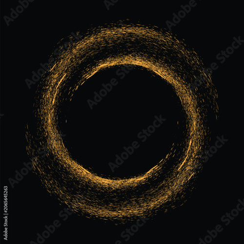 Circle Abstract Golden Glitter