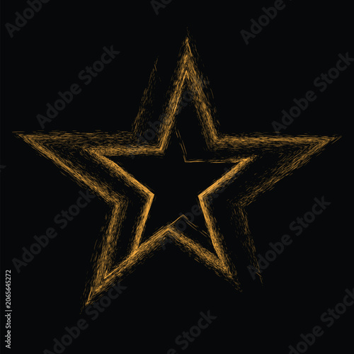 Star Abstract Golden Glitter