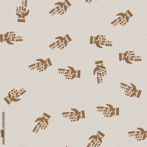 Foto splint finger fracture glyph vector seamless pattern