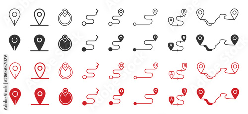 Navigation and Location Marker Vector Icons Collection
