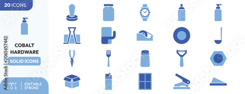 Foto Cobalt Hardware Essentials icon set