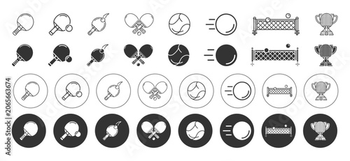 Table Tennis Icons Set
