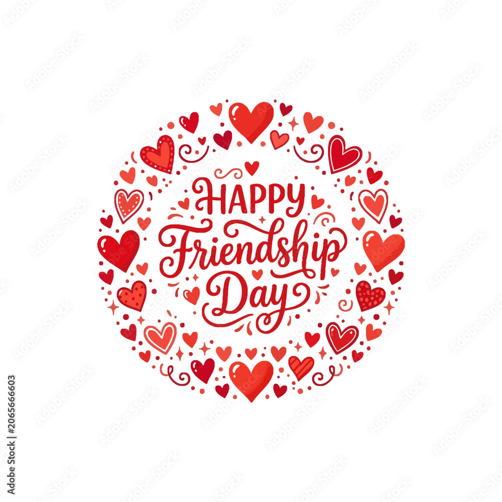 Fototapeta premium International friendship day celebration silhouette graphic