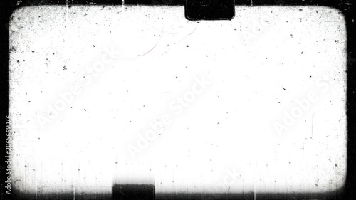 Distressed Vintage Film Frame Overlay with Authentic Dust Scratches and Grunge Texture Effect.