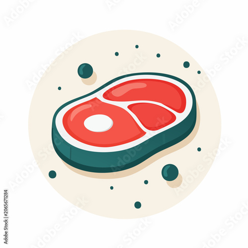 Stylized Raw Steak Icon