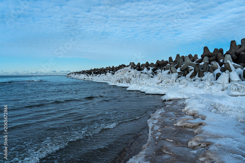 winter landscape with ice
