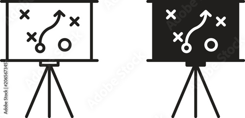 Foto Strategical planning icon vector editable. black vectors set