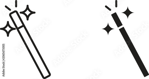 Canvas Print Wand icon vector editable. black vectors set