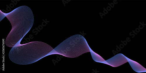 Abstract vector background with futuristic neon waves, dynamic motion, and smooth gradients