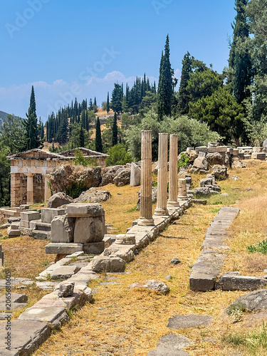 Fotografija Delphi, Greece - July 23, 2024: Temple of Apollo park and ruins