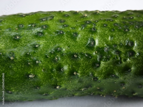 Cuadro en lienzo Green cucumber skin texture as natural background
