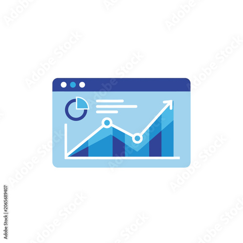 Digital marketing analytics dashboard with graphs and charts.