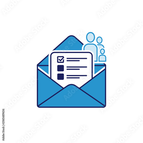 Direct email marketing and list management icon.