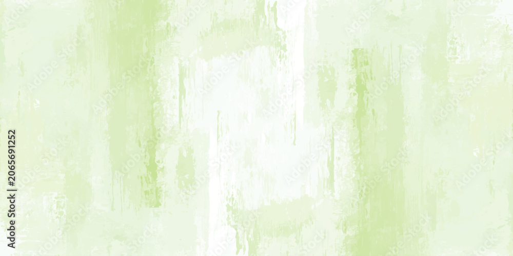 Fototapeta premium Light green abstract vector background with textured brush strokes and white accents for design
