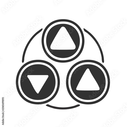 Minimalist circular arrows icon set
