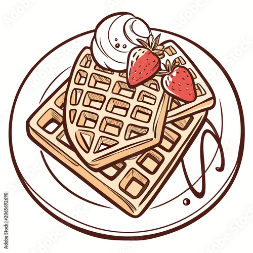 Photos Waffle Vector Images