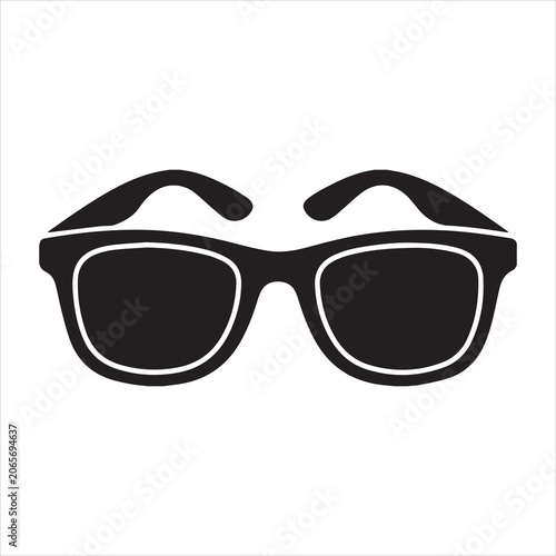 Foto Black Eyeglasses Silhouette – Vector Illustration