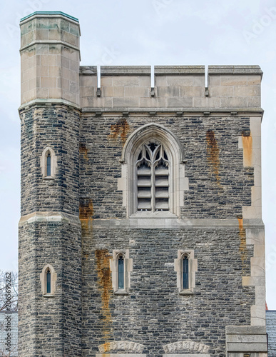 Photography Colonial stone tower detail, Toronto, Canada