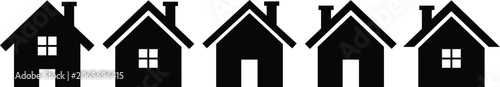House vector icons representing real estate property options