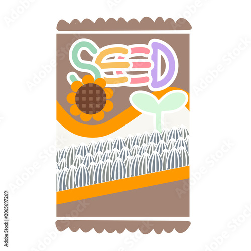 Sunflower seed package icon