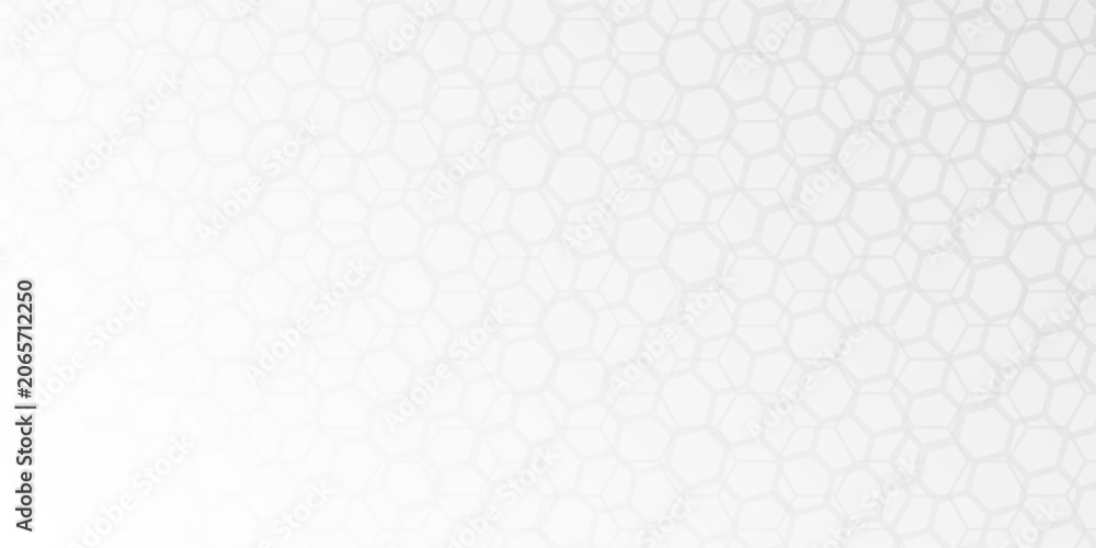 Fototapeta premium Honeycomb mosaic hexagons background. Black honeycomb gray on a white background. Plain hexagon grid with bold simple cells. Hexagon cells. EPS vector illustration