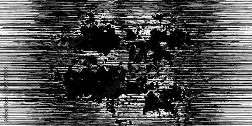 Photography Disturbing abstract imagery in black and white with a glitch effect, suggesting a dark, fragmented, or corrupted state of mind