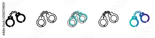 Fotografía Iconic representation of handcuffs, symbolizing arrest and justice