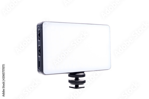 Photography led illuminator on a metal cold shoe mount