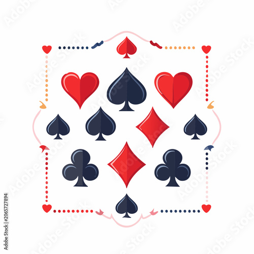 Playing Card Suits Pattern