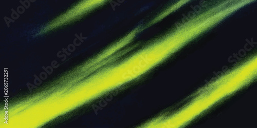 Foto Abstract bright neon yellow light rays on black background with abstract diagona