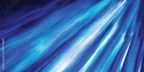 Canvastavla Abstract bright blue light streaks on dark textured background with abstract dia