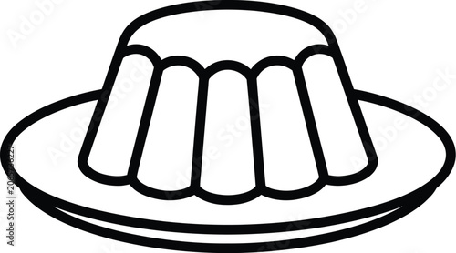 Pudding vector icon illustration featuring a sweet dessert